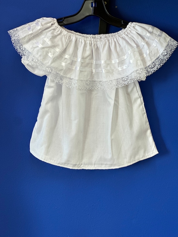 トップス FLORENT SHOULDER DESIGN BLOUSE Size 8T Mexican Peasant Blouse/off-shoulder Blouse - Etsy