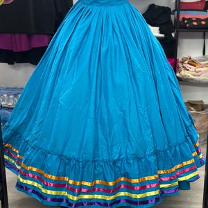 Doble skirt Folklore Mexican Solid  skirt
