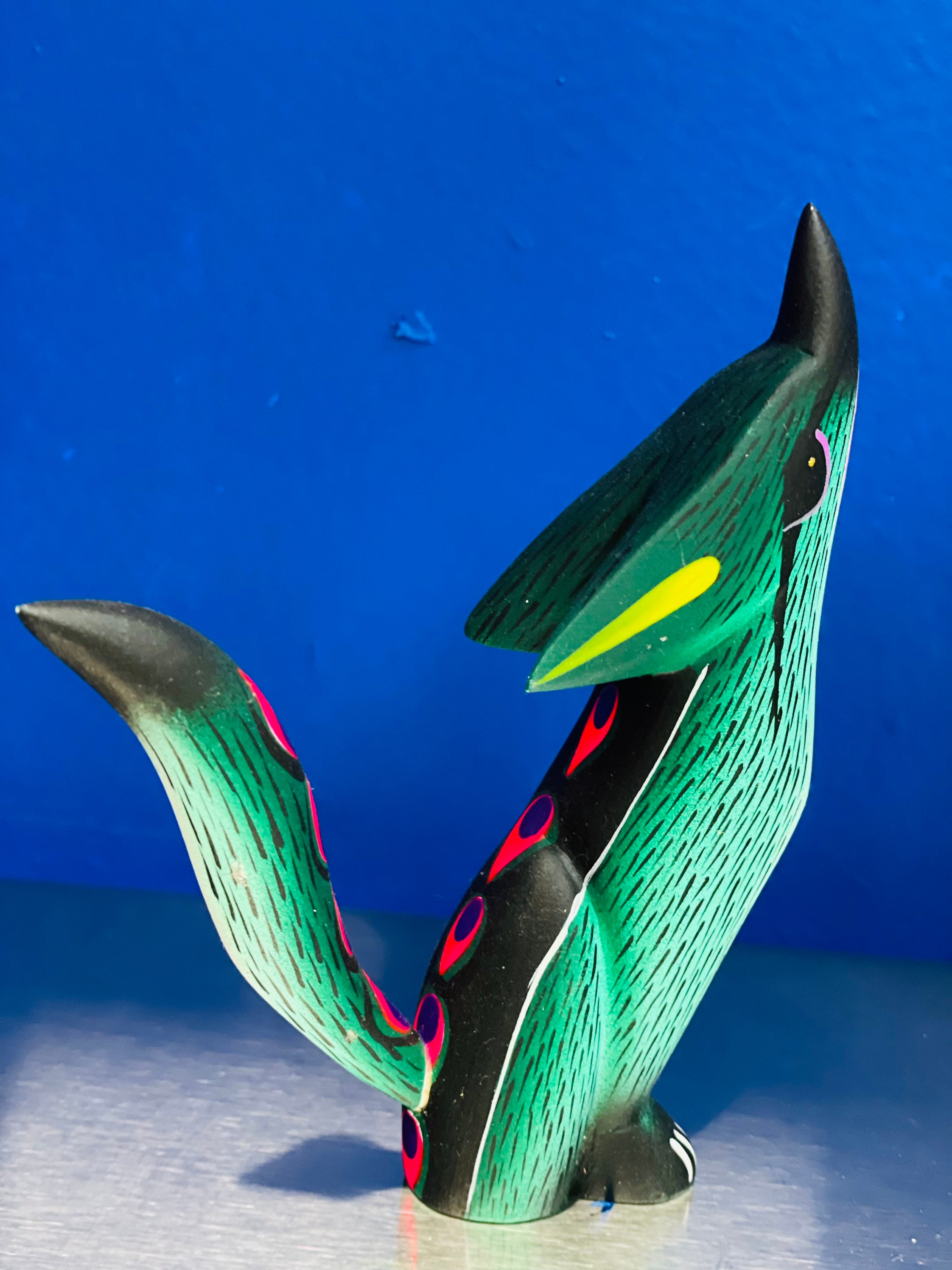 Beautiful Green Wolf Alebrijes - Etsy