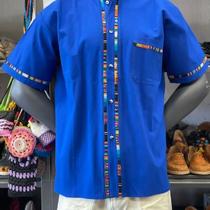 size Small Blue Men&#39;s  Guayabera