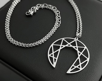 Enneagram, Gurdjieff, sacred geometry necklace, geometric pendant. Enneagram necklace.