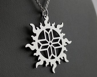 Alatyr necklace, protection pendant, talisman. Alatyr star, pagan sun necklace, amulet, spiritual jewel.