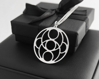 Geometric necklace, mandala necklace. Sacred geometry pendant, spiritual jewel.