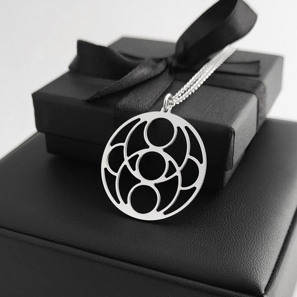 Geometric necklace, mandala necklace. Sacred geometry pendant, spiritual jewel.