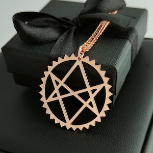 Unicursal hexagram necklace. Sacred geometry pendant, hexagram pendant, spiritual jewel, unicursal hexagram.