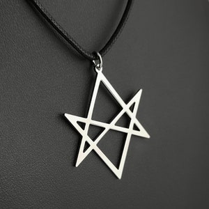 Unicursal hexagram, unicursal hexagram, hexagram necklace. Sacred geometry pendant, spiritual jewel.