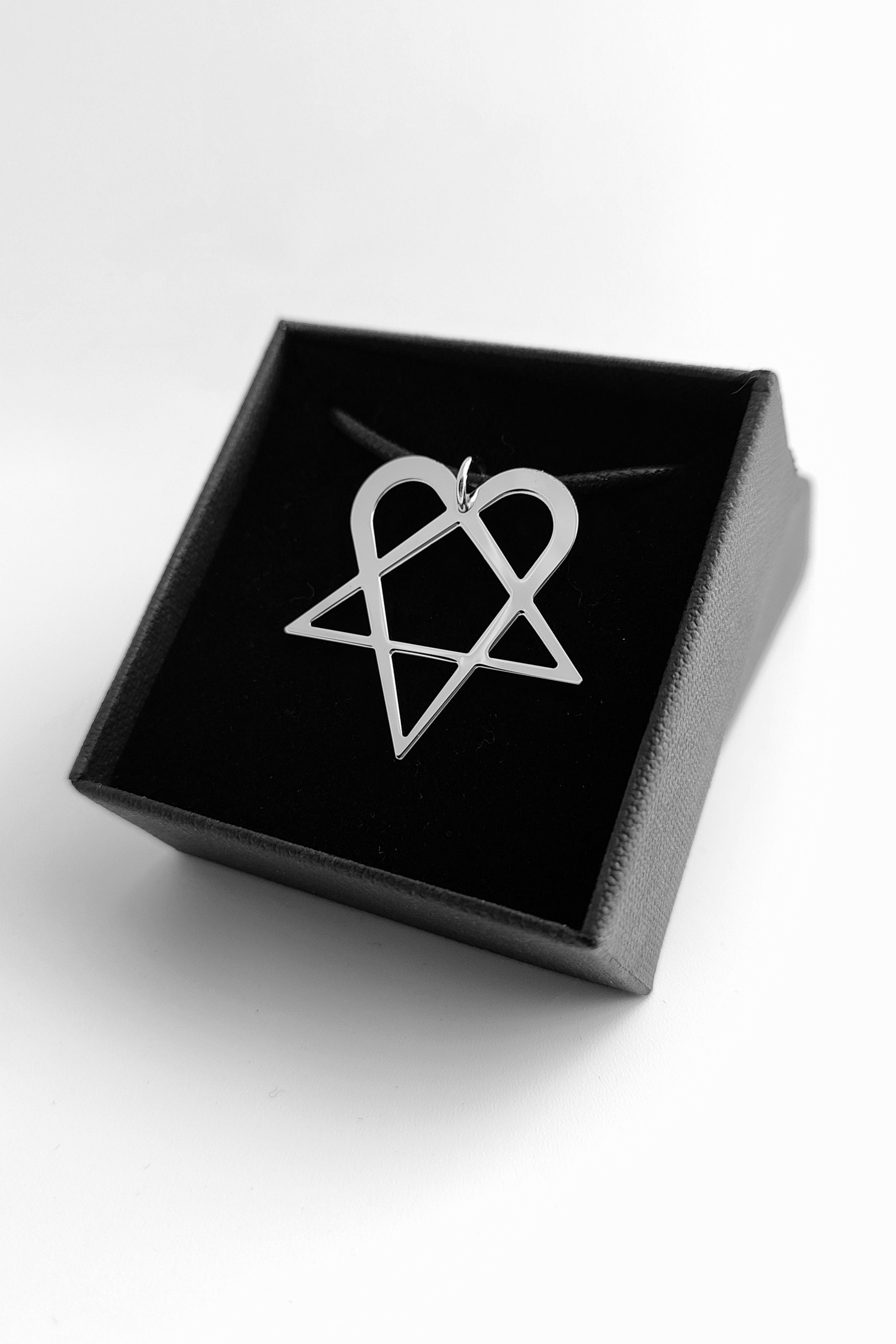 Heartagram Necklace HIM Necklace. Ville Valo Symbol Heartagram