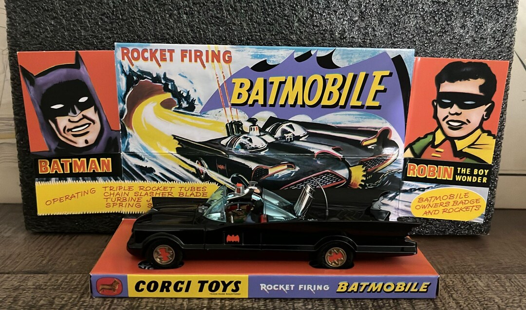 Corgi Toys #267 Batmobile With Batman and Robin Reissued - Etsy