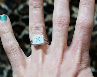 Upcycling Ring from Computer Keyboard Key X Multiplication