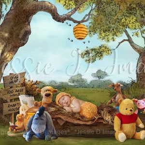 Winnie the Pooh Themed Digital Background 1