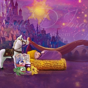 Rapunzel pasgeboren digitale achtergrond 1