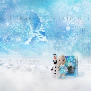 Elsa Frozen Themed Digital Background 2