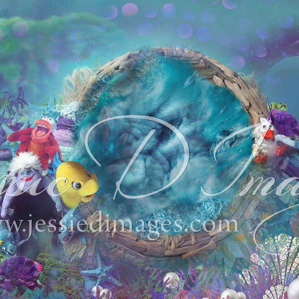 Little Mermaid Digital Background