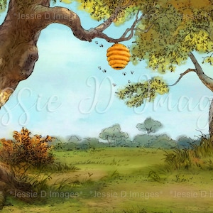 Winnie the Pooh - Honey Tree Digital Background