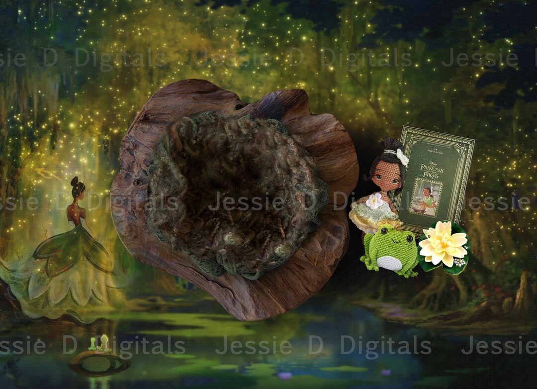Princess and the Frog Newborn Digital Background - Etsy