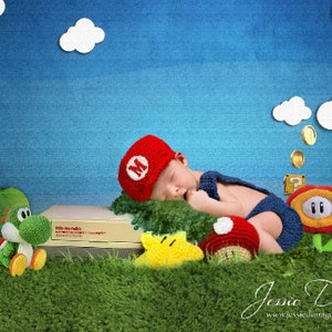 Super Mario nouveau-né fond numérique