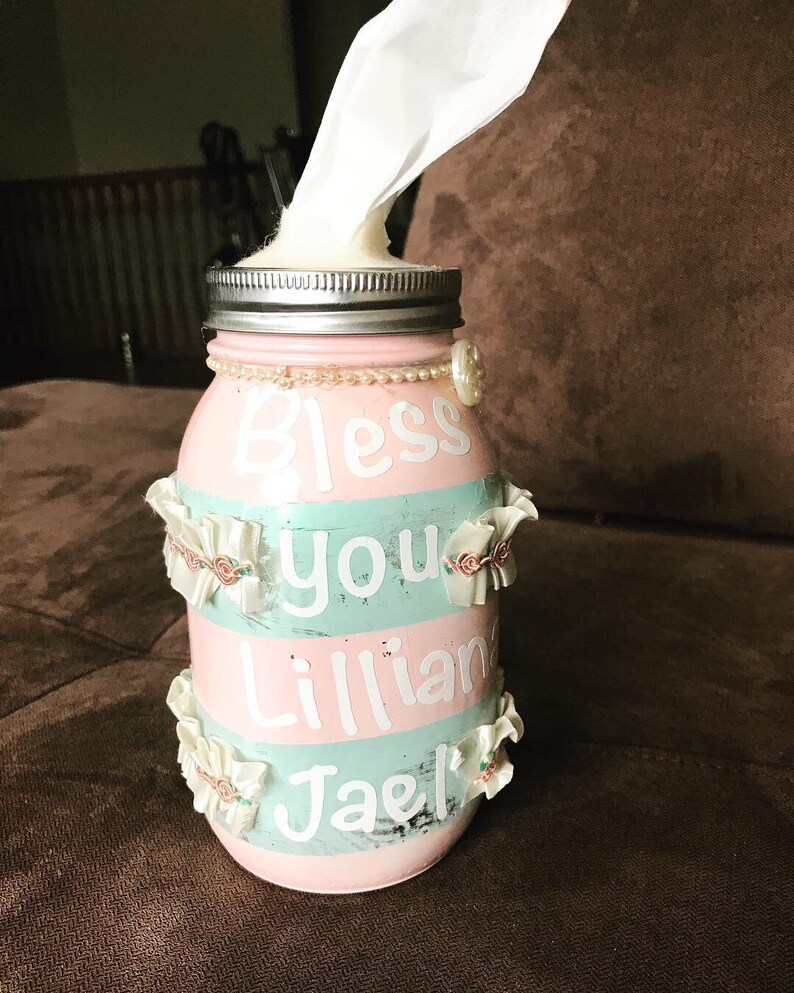 Bless You Jar Home Decor Baby Shower Mason Jar Mason Jar Etsy