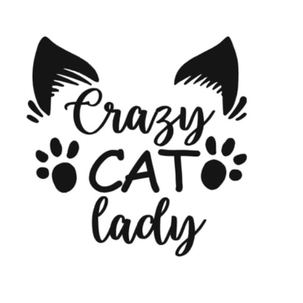 Crazy cat lady car decal