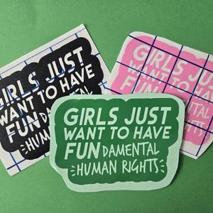 Girls just want to have fundamental human rights decal