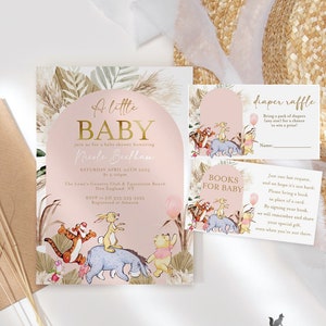 Winnie Puuh-Einladung, Winnie Puuh-Babyparty-Einladungen, Winnie Puuh-Einladungen Winnie-Pooh-Babyparty - dp3