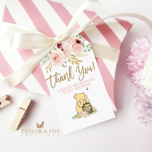 Winnie The Pooh Gift tag, favor tag, , Winnie The Pooh Baby Shower, 2 Printable designs Winnie baby shower-w340