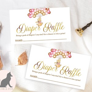 Winnie The Pooh diaper raffle, Winnie The Pooh Baby Shower diaper raffle, Winnie The Pooh Invitations diaper raffle, Winnie baby shower, b-8