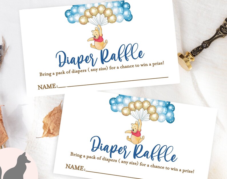 Winnie The Pooh diaper raffleWinnie The Pooh Baby Shower diaper raffle Winnie The Pooh Invitations diaper raffle Winnie baby