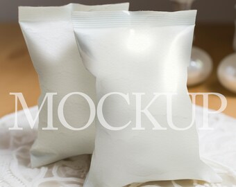Chip Bag Mockup: Party Favor Template (PSD, JPG Digital Download)