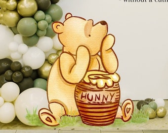 Cutout Decor Winnie The Pooh, Classic Winnie the Pooh Baby Shower, Birthday Party, Cutout Prop, Stand Up Prop DIGITAL DOWNLOAD 9032