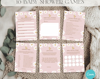 Winnie the Pooh Baby Shower Games: Editable Printable (Digital Download)