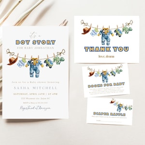Toy Story baby shower invitation, toy story invitation baby shower invites toy story bundle, Toy baby shower invite-1