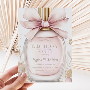Nail polish invitation glam party birthday invitation, Spa glam party invite, makeup invite, birthday Makeup party glam invitation- gb10