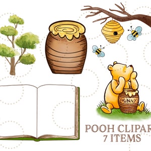 Winnie clipart, Winnie clipart, Winnie png, Winnie the pooh book, Open book winnie honey pot