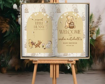 Winnie the Pooh Baby Shower Welcome Sign (Digital Template)