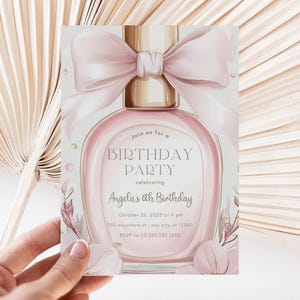 Nail polish invitation glam party birthday invitation, Spa glam party invite, makeup invite, birthday Makeup party glam invitation- gb09