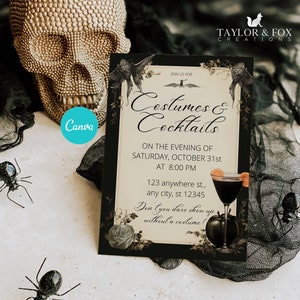 Faire-part costumé et cocktail, Faire-part d&#39;Halloween, Faire-part d&#39;halloween costumé, Faire-part d&#39;halloween chauve-souris-hal5
