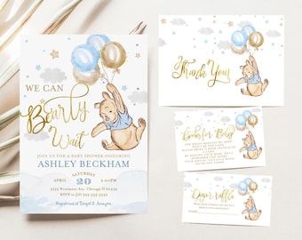 Winnie the Pooh Baby Shower Invitation Bundle (Digital)