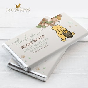 Winnie The Pooh Candy wrapper , Winnie The Pooh Baby Shower, Winnie The Pooh Candy wrapper Green. Hershey wrapper-w111