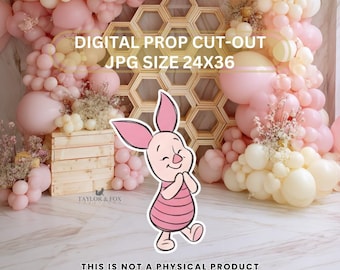 Winnie the Pooh Cutout Prop: Classic Baby Shower Decor (24x36" JPG Digital Download)