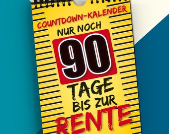 Countdown-Kalender zur Rente * Rentenkalender * Geschenk vor der Rente