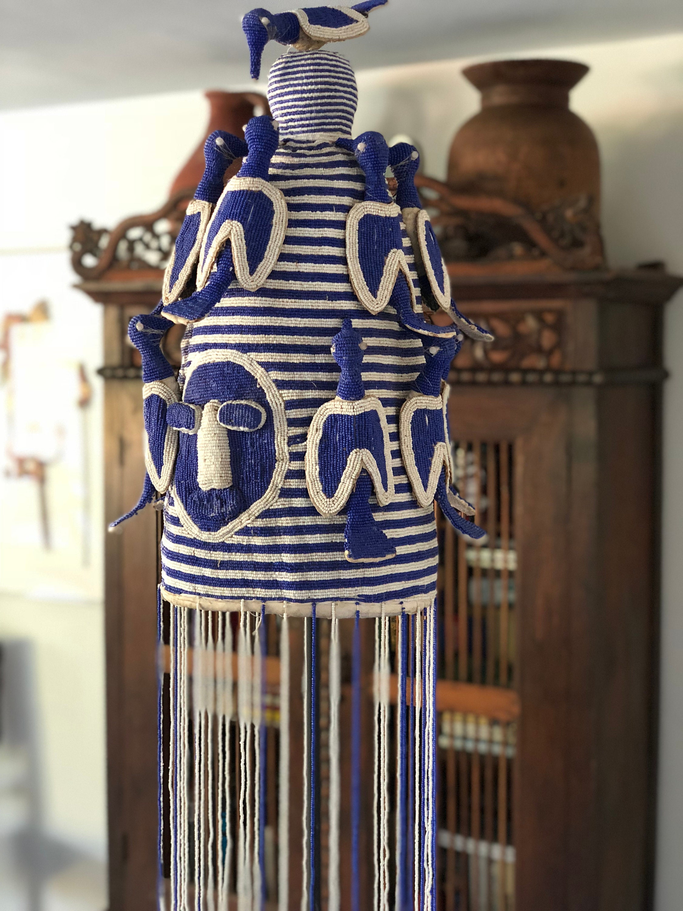 Vintage Yoruba Beaded Crown - Etsy