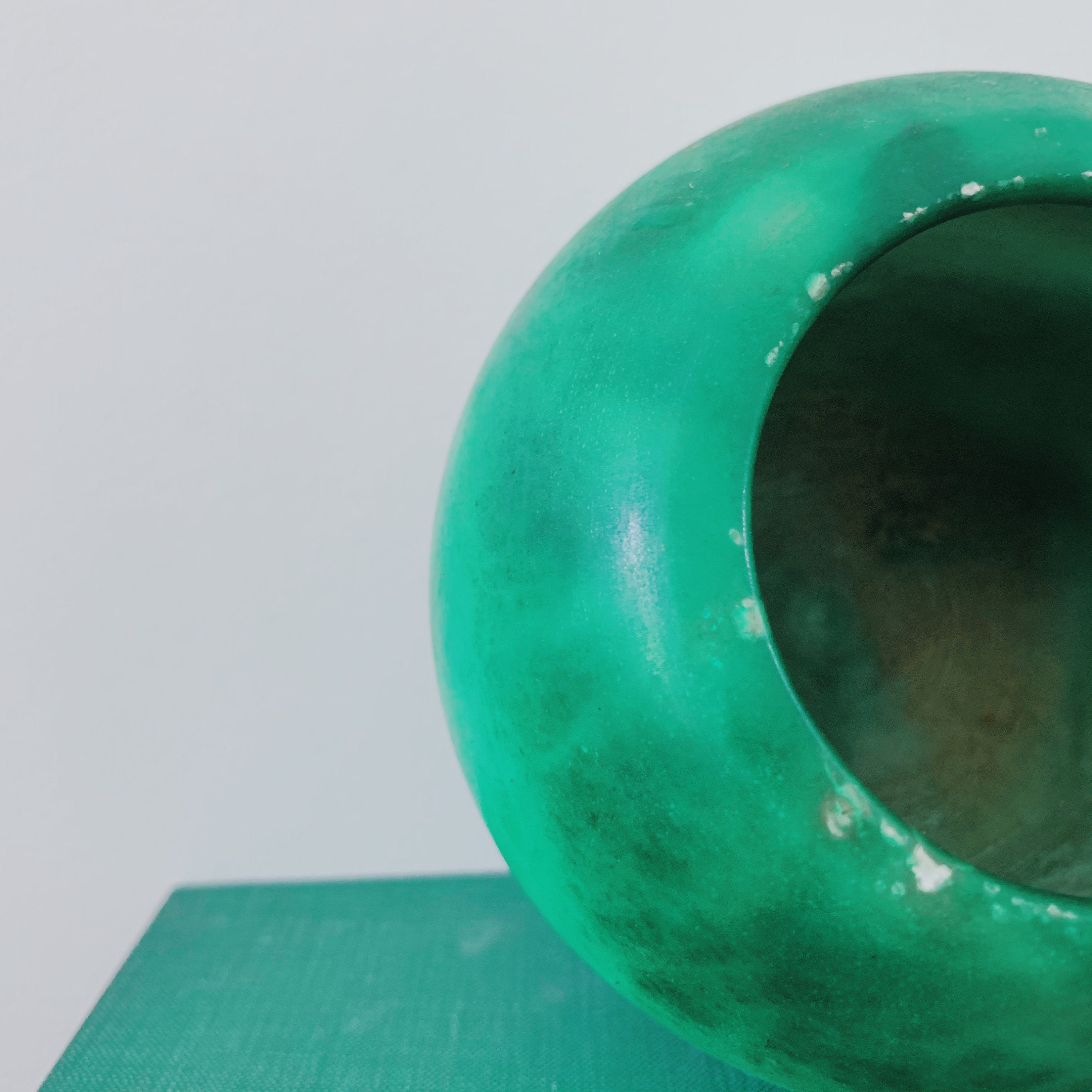 Vintage Green Alabaster Bowl Candle Holder Made in Italy Stone Etsy