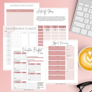 Travel Planning Guide, Meal Planning, Itinerary, Budget, Travel Savings, Vacation Planner, All in One Travel Planner