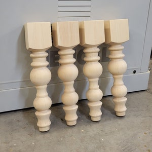 Modern Country Bench Legs: Eastern White Pine, Poplar Hardwood (Set of 4)