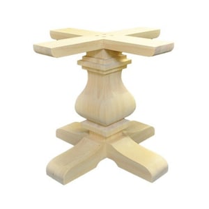 Eastern White Pine Dining Table Pedestal Base: DIY Round Table