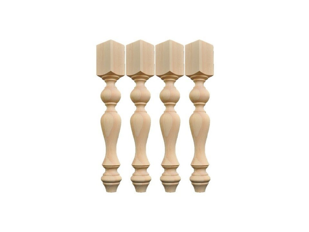 Curvy Dining Table Legs Wood Table Legs Turned Table Legs Etsy Canada