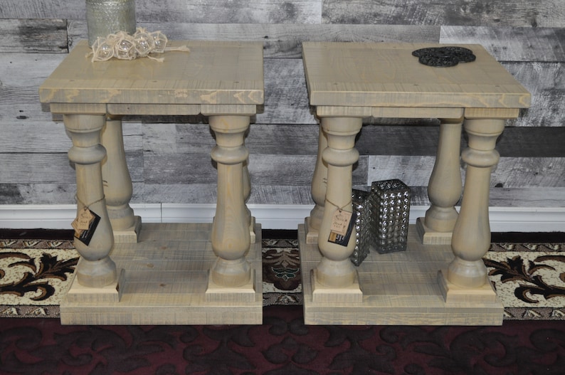 Unfinished Balustrade End Table Legs Wood Legs Hand Turned Etsy Canada