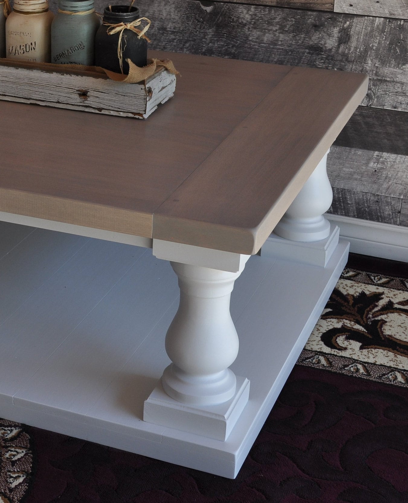 Unfinished Hardwood Balustrade Coffee Table Legs Woodlegs Etsy Canada