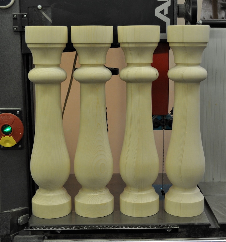 Unfinished Balustrade End Table Legs Wood Legs Hand Turned Etsy Canada