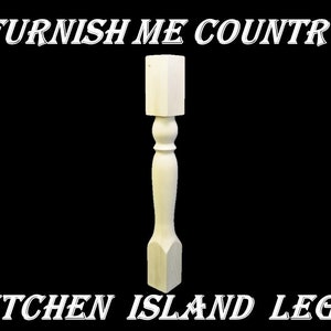 Unfinished Kitchen Island Legs- Woodlegs, Hand turned Legs, Furniture Legs, Kitchen Island Legs, DIY Legs, DIY Table Legs, Island Legs